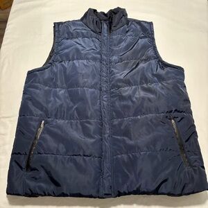 Zara Dark Blue Puffer Vest